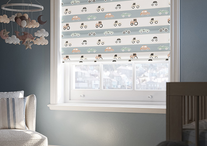 Brum Brum, Blues - Roman Blind - Image 5